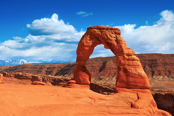 Landscape of the golden arches in Utah