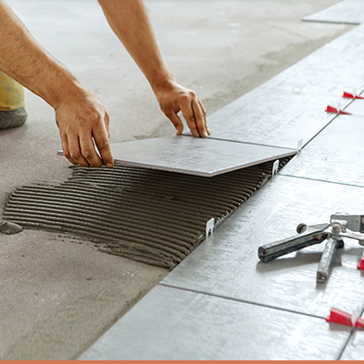 Laying new tile