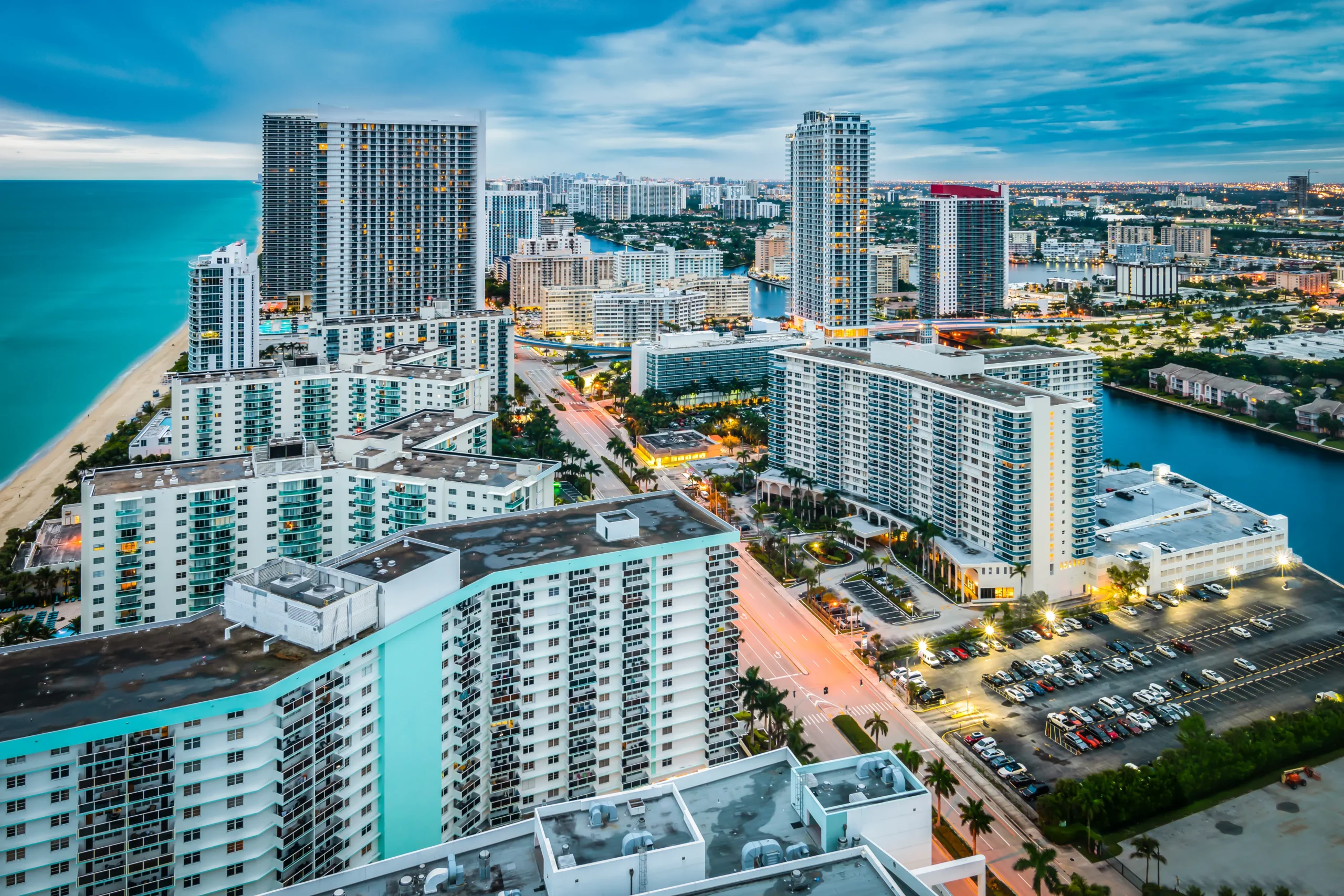 Florida Hollywood Lodging Map